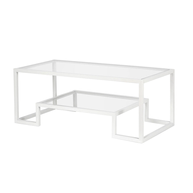 Artemis Contemporary Metal and Glass Coffee Table