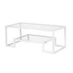 Artemis Contemporary Metal and Glass Coffee Table