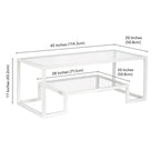 Artemis Contemporary Metal and Glass Coffee Table