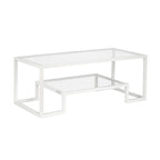 Artemis Contemporary Metal and Glass Coffee Table