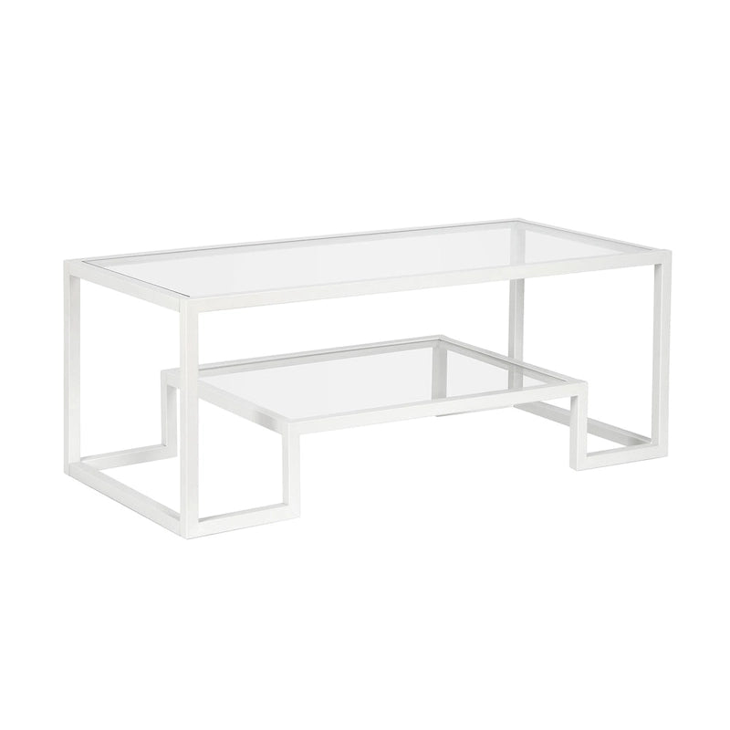 Artemis Contemporary Metal and Glass Coffee Table