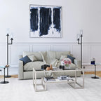Artemis Contemporary Metal and Glass Coffee Table