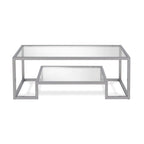 Artemis Contemporary Metal and Glass Coffee Table