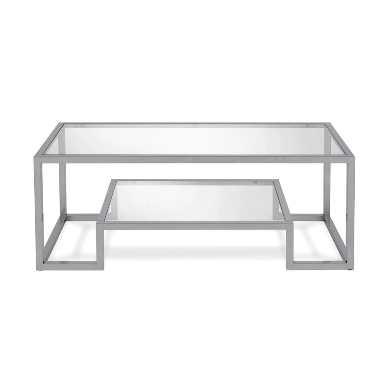 Artemis Contemporary Metal and Glass Coffee Table