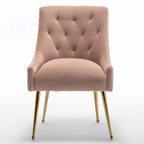 Modern Dining Chairs Set of 2, Upholstered Accent Chair Tufted Back Armless Chair with Back Pull