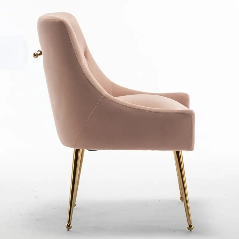 Modern Dining Chairs Set of 2, Upholstered Accent Chair Tufted Back Armless Chair with Back Pull