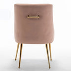 Modern Dining Chairs Set of 2, Upholstered Accent Chair Tufted Back Armless Chair with Back Pull
