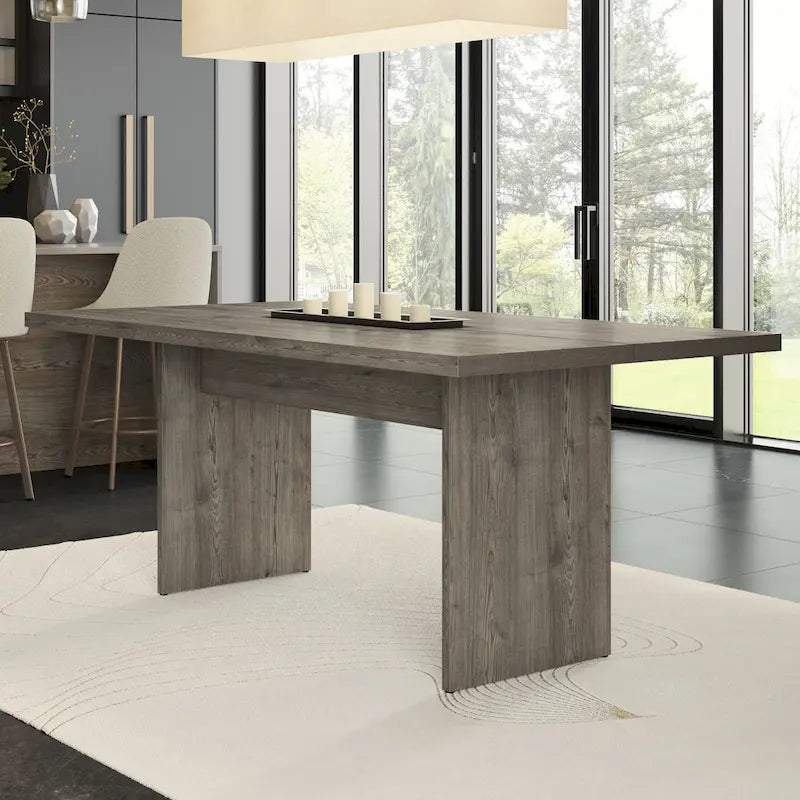Amisco Jeffrey 72 Table and Perry Chairs 7-Pieces Dining Set