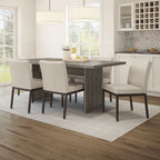Amisco Jeffrey 72 Table and Perry Chairs 7-Pieces Dining Set
