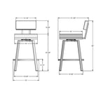 Amisco Staten Swivel Counter & Bar Stool