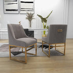 SEYNAR Contempoary Velvet Dining Chair with Metal Frame Legs, set of 2