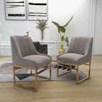 SEYNAR Contempoary Velvet Dining Chair with Metal Frame Legs, set of 2