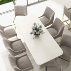SEYNAR Contempoary Velvet Dining Chair with Metal Frame Legs, set of 2