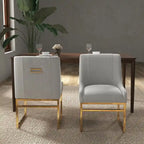 SEYNAR Contempoary Velvet Dining Chair with Metal Frame Legs, set of 2