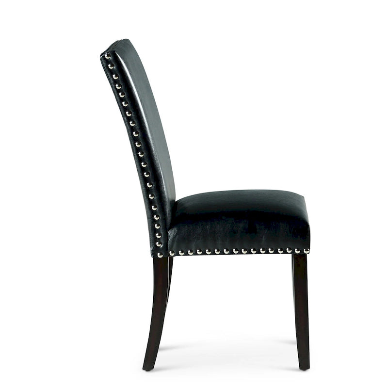 Steve Silver Winlock Faux Leather Dining Chair with Nailheads, Set of 2