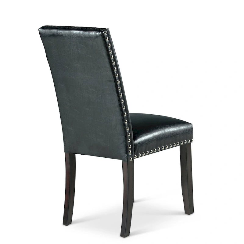 Steve Silver Winlock Faux Leather Dining Chair with Nailheads, Set of 2