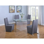 Somette Valor Surfboard Clear Glass Top Dining Table