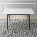 Alda Mid-Century Modern Rectangular Solid Wood Dining Table