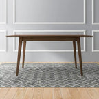 Alda Mid-Century Modern Rectangular Solid Wood Dining Table