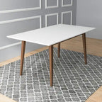 Alda Mid-Century Modern Rectangular Solid Wood Dining Table