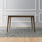 Alda Mid-Century Modern Rectangular Solid Wood Dining Table