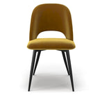 Victor Velvet Side Chair Black Legs (Set of 2)