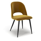 Victor Velvet Side Chair Black Legs (Set of 2)