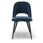 Victor Velvet Side Chair Black Legs (Set of 2)