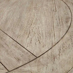 Benchwright Round Antique Grey Oak Dining Table by iNSPIRE Q Artisan