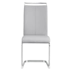 Set of 4 Modern Dining Chairs,High Back Side Chair with C-shaped Tube Chrome Metal Legs