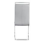 Set of 4 Modern Dining Chairs,High Back Side Chair with C-shaped Tube Chrome Metal Legs