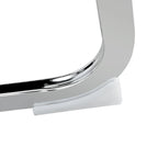 Set of 4 Modern Dining Chairs,High Back Side Chair with C-shaped Tube Chrome Metal Legs