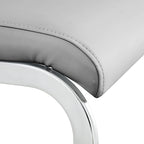 Set of 4 Modern Dining Chairs,High Back Side Chair with C-shaped Tube Chrome Metal Legs
