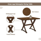 Mid-Century Wood 5-Piece Dining Table Set