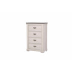 Candra 6 Piece Cream Brown Panel Bedroom Set