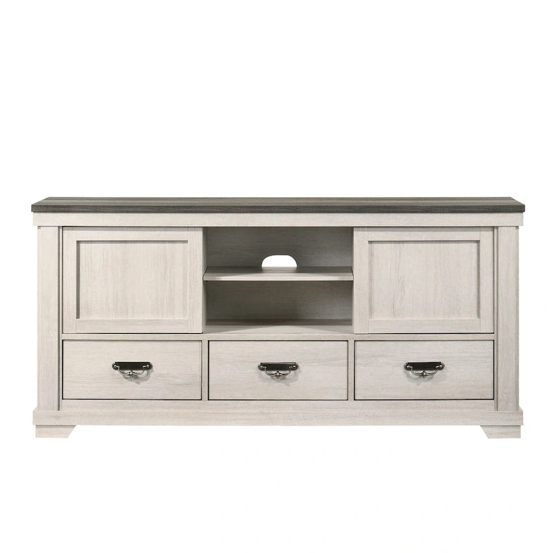 Candra 6 Piece Cream Brown Panel Bedroom Set