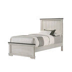 Candra 6 Piece Cream Brown Panel Bedroom Set