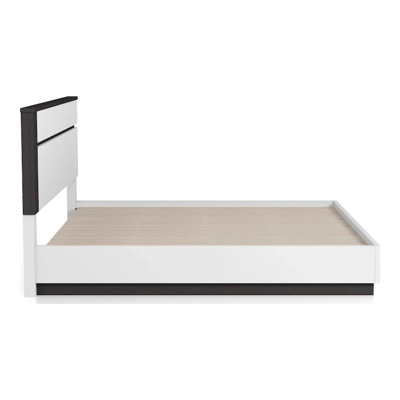 Conjira Contemporary White Wood Platform Bed by Furniture of America