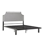 Middlebrook Designs Upholstered Curved Metal Queen Bedframe