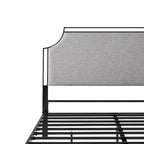 Middlebrook Designs Upholstered Curved Metal Queen Bedframe