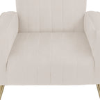 2 Set Velvet Wingback Accent Chairs with Metal Legs for Living Room