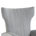 2 Set Velvet Wingback Accent Chairs with Metal Legs for Living Room