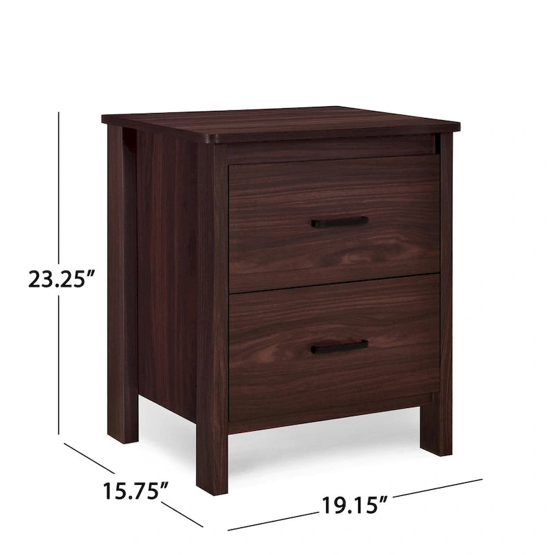 Olimont Contemporary 2 Drawer Nightstand by Christopher Knight Home