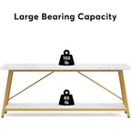 70.9 Inch Extra Long Sofa Table, Industrial Entry Console Table
