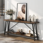 70.9 Inch Extra Long Sofa Table, Industrial Entry Console Table