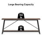 70.9 Inch Extra Long Sofa Table, Industrial Entry Console Table