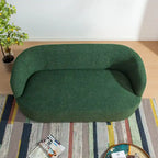KINWELL Boucle Upholstered 2-Seats Loveseat with Pillows