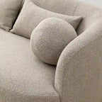 KINWELL Boucle Upholstered 2-Seats Loveseat with Pillows