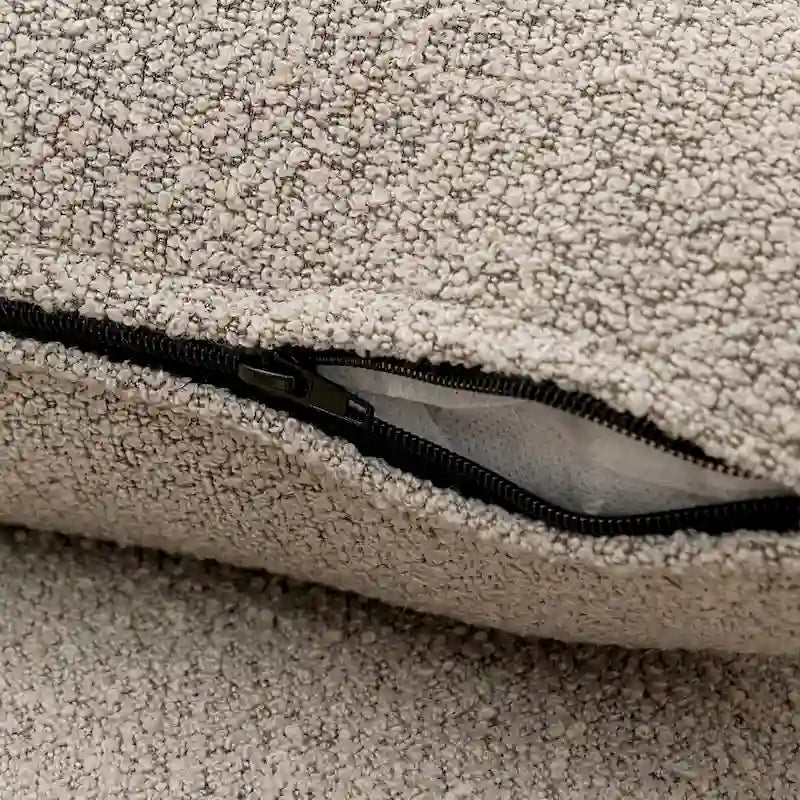KINWELL Boucle Upholstered 2-Seats Loveseat with Pillows