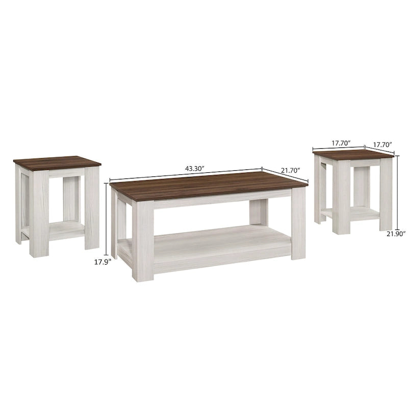 Gloria 3 pieces Coffee Table Set